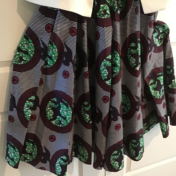 Multi print wide-legged split skirt with pockets - Size OS - Picture 3 of 7